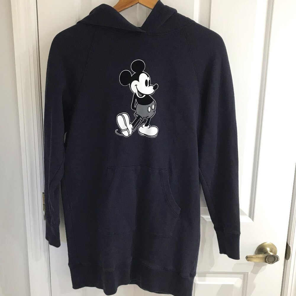 Uniqlo Navy Blue Mickey Stands Long Sweatshirt Hoodie S